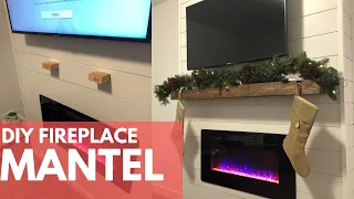 DIY Fireplace Mantel for less than $50 (Step by Step) Build And Install.