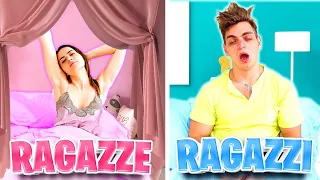 RAGAZZI vs RAGAZZE nella MORNING ROUTINE | Situazioni divertenti al mattino!