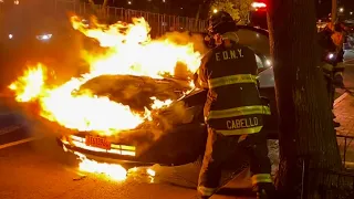 **Pre Arrival** FDNY Manhattan 5-7 Signal Box 347 Car Fire down street from Firehouse