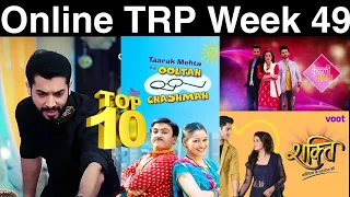 Online TRP of Week 49 | TRP of this Week | Top 10 SHOWS