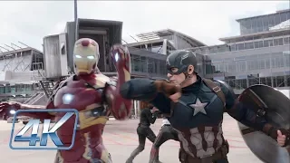 Batalla En El Aeropuerto (2/3) Capitán América Civil War (2016)(4K-HD)