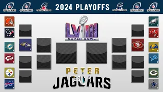 PETERJAGUARS' 2024 NFL PLAYOFF PREDICTIONS! FULL BRACKET + Super Bowl 58 Winner and All Picks