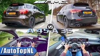 Mercedes AMG A35 vs A45 | 0-250km/h Exhaust SOUND & AUTOBAHN POV by AutoTopNL