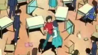 Akane obliga a Ranma a comer de su comida XD