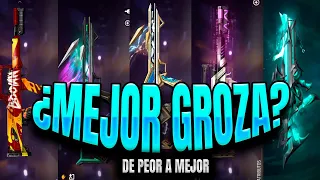 ¿Cuál es la Mejor Groza de Free Fire?|De Peor a Mejor