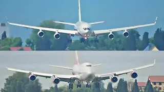 IL-96 and Boeing 747. Who will rub it softer. Whose landing is beautiful?