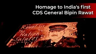 Manas Kumar Sahoo pays homage to India's first CDS General Bipin Rawat through sand animation