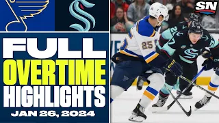 St. Louis Blues at Seattle Kraken | FULL Overtime Highlights - January 26, 2024