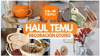 HAUL TEMU 🧡 Decoración Económica y Muy Bonita Para Otoño 🍂 Organización y Decoración para el Hogar 🏡