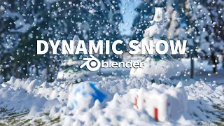 Real-Time Dynamic Snow Effects | Blender 2.8 Tutorial