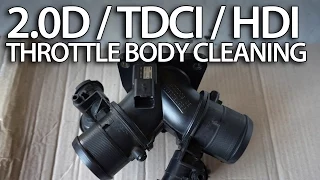 How to clean throttle body in 2.0D HDi TDCi (136PS Volvo Ford Peugeot diesel engine IAT MAP)