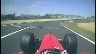 [F1 Onboard] Barrichello overtake Trulli in last corner France 2004