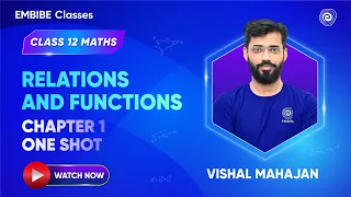 Relations and functions | One Shot | Chapter 1 | Class 12 Mathematics | Vishal Mahajan Sir