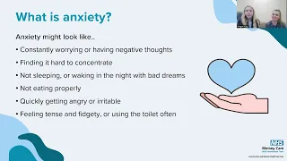 Mental Health Support Team, anxiety webinar