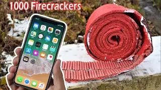 Apple iPhone X vs 1000 Firecrackers Test