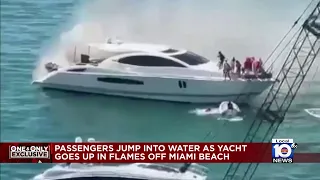 Passengers jump into water as Miami Beach yacht goes up in flames