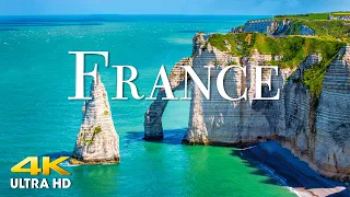 FLYING OVER FRANCE (4K UHD) Amazing Beautiful Nature Scenery with Relaxing Music | 4K VIDEO ULTRA HD