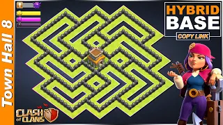 BEST TH8 Base (HYBRID/TROPHY) with Link 2020!! COC TH8 Base Design [DEFENSE] - Clash of Clans