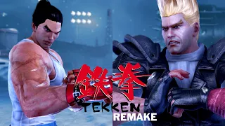 Tekken 1 Remake - Kazuya VS Paul (Tekken 1 Recreated in Tekken 7)