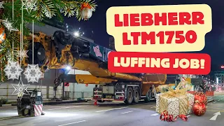 CHRISTMAS SPECIAL - LIEBHERR LTM1750 - 9.1 Night Luffing Job (Part One)