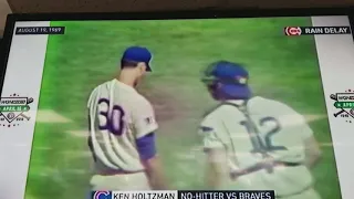 No hitter. Ken Holtzman gets Hank Aaron to closeout the no-hitter