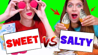 ASMR SWEET VS SALTY FOOD CHALLENGE | EATING SOUNDS LILIBU