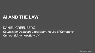 AI and the future of law - Daniel Greenberg -  SR Meeting 2018