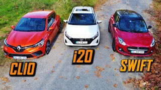 Renault Clio vs Hyundai i20 vs Suzuki Swift | Hangisi?