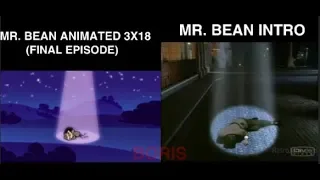 Mr. Bean falls from the spaceship comparision