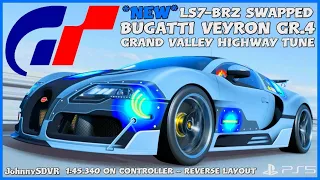 *NEW* Gran Turismo 7 - Swapped Bugatti Veyron Gr.4 Pro Tune | Grand Valley Setup | LS7-BRZ | #GT7