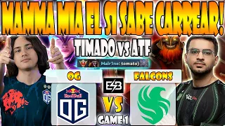 OG VS FALCONS BO2[GAME 1]TIMADO, WISPER, CEB VS ATF, SKITER, MALR1NE- ELITE LEAGUE- DOTA 2- ESB