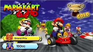 Mario Kart 64 HD [N64] - All Cups / 150cc / Gold Trophy