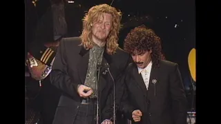 Hall & Oates Induct The Temptations at the 1989 Rock & Roll Hall of Fame Induction Ceremony