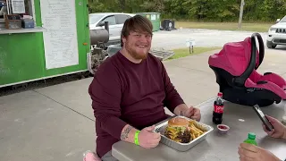 Joseph (FIRST NON PROFESSIONAL) Dominating the  big ass burger challenge at KC Finn's in Jackson Tn.