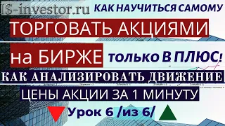 УРОК 6. ЖУРНАЛ МОНИТОРИНГА. КАК НАУЧИТЬСЯ АНАЛИЗИРОВАТЬ и ПРОГНОЗИРОВАТЬ АКЦИЮ за 1 минуту.