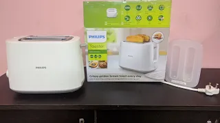 Philips Daily Collection HD2582/00 830-Watt 2-Slice Pop-up Toaster (White) Unboxing and Review