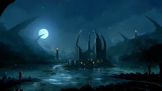 Night Knight | Fantasy Music Mix 🌕simple animation art🌑