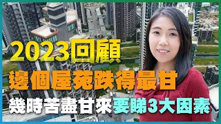 2023樓市回顧｜邊個屋苑跌得最甘｜幾時苦盡甘來要睇3大因素｜樓價回到6年前｜6幅地皮流標創新高