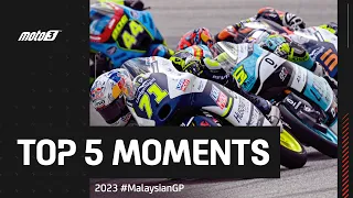 Top 5 Moto3™ Moments 💥 | 2023 #MalaysianGP