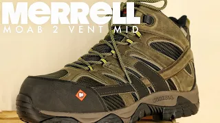 MERRELL WORK| MOAB 2 VENT MID WATERPROOF COMP TOE [ The Boot Guy Reviews ]