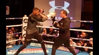 KNOCKOUT BEAST! - ANTHONY JOSHUA SMASHES THE PADS WITH TRAINER ROB McCRACKEN / JOSHUA-PARKER