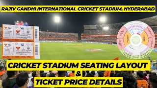 Rajiv Gandhi International Cricket Stadium, Hyderabad | Uppal Stadium Seating Layout, Ticket Pricing