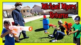 MICHAEL MYERS RETURNS | NERF NATION | D&D SQUAD BATTLES