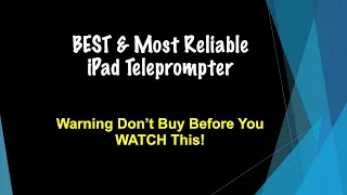 2020 Teleprompter ⚠️  MIXED REVIEW PLASTIC? - Don't Buy Before You WATCH This