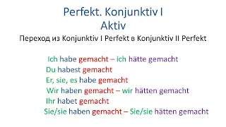 Konjunktiv I Perfekt - косвенная речь в немецком языке