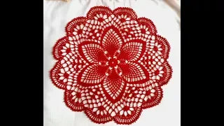Салфетка крючком "Весенняя"_Часть_1_Doily crochet "Spring" #салфеткакрючком #вязание #вязаниекрючком