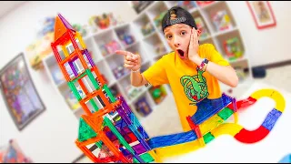 Father & Son BIGGEST MAGNET TOWER EVER ATTACK!