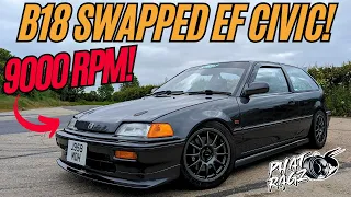 THIS 9000RPM B18 SWAPPED EF HONDA CIVIC IS NO JOKE!! - PHAT RAGS EP.9