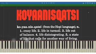 Philip Glass: Koyaanisqatsi (Complete Soundtrack) | Midi Visualisation