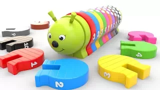 Learn Colors and Numbers for Children with Wooden Caterpillar Toys Kids Toddler Educational Videos